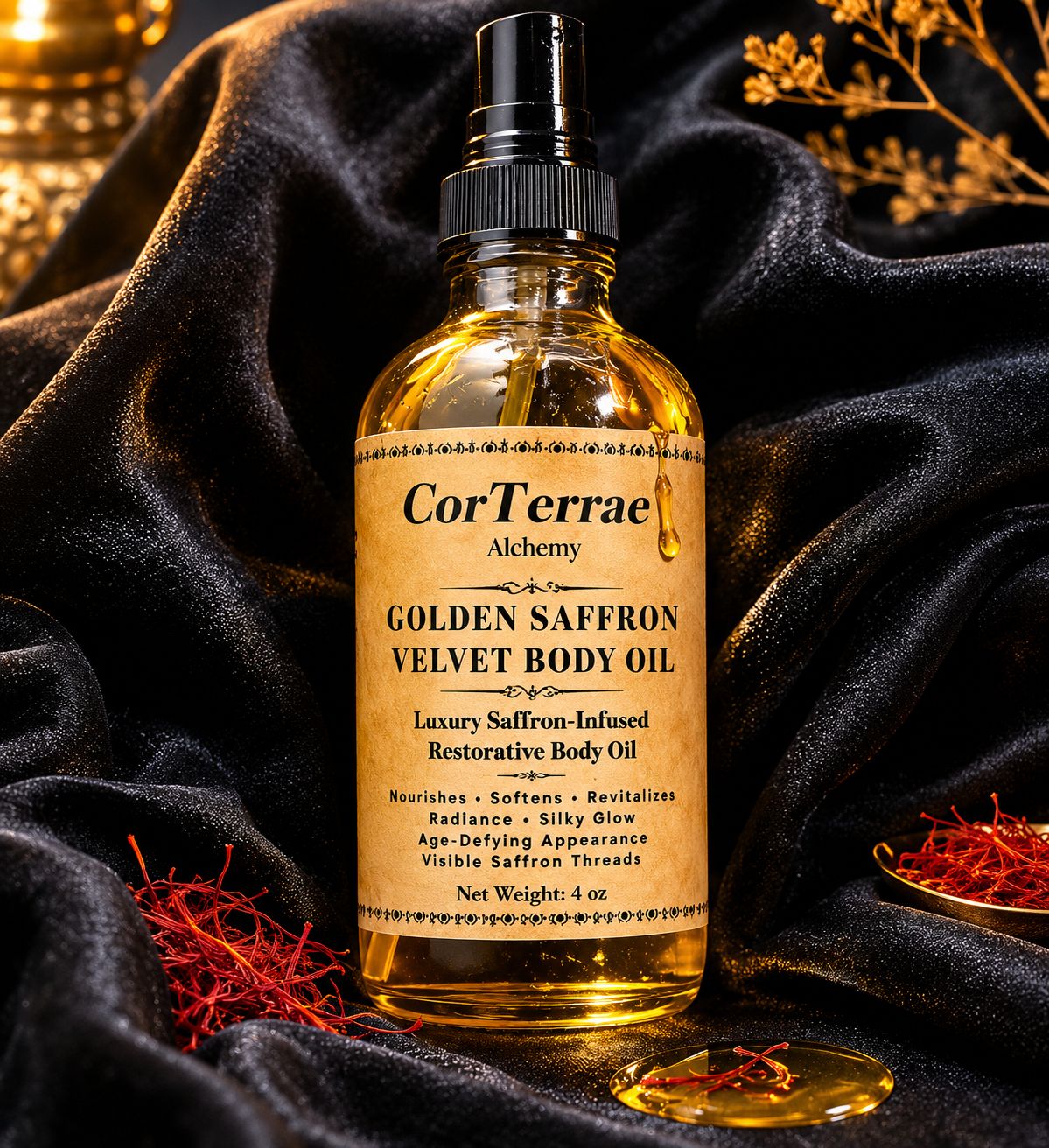 Golden Saffron Velvet Body Oil